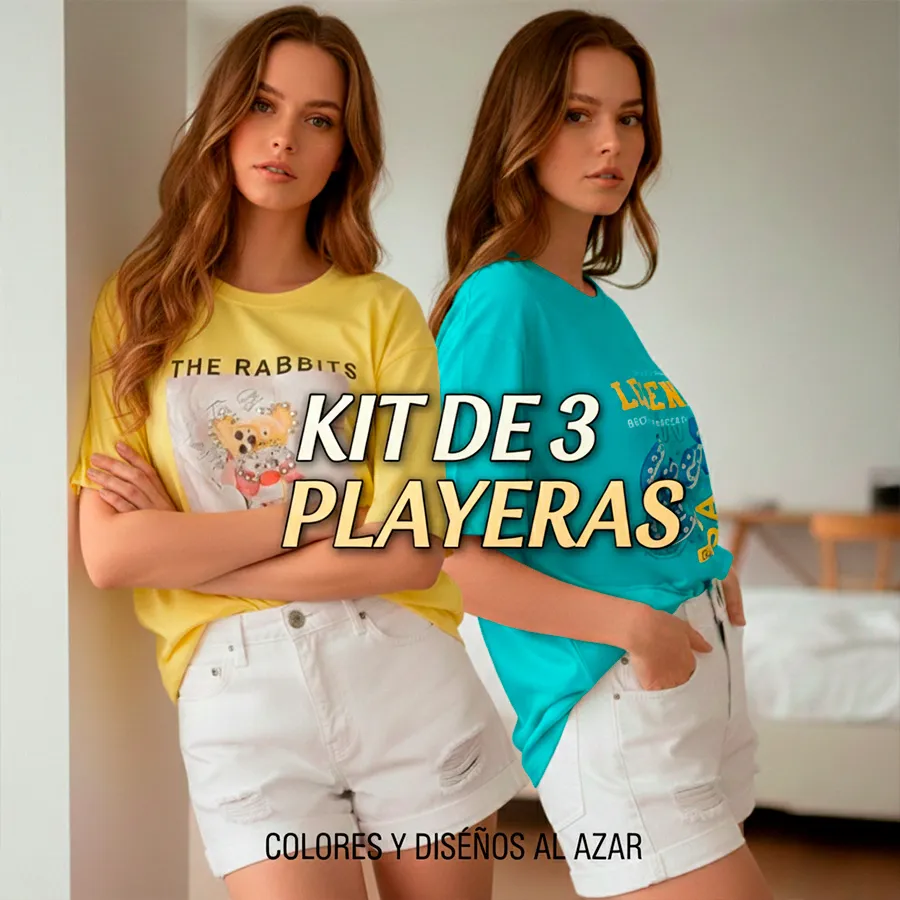 PLA-BRILLA KIT DE 3 PLAYERAS 7844